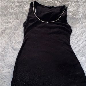 Guess tank top with rhinestone trim